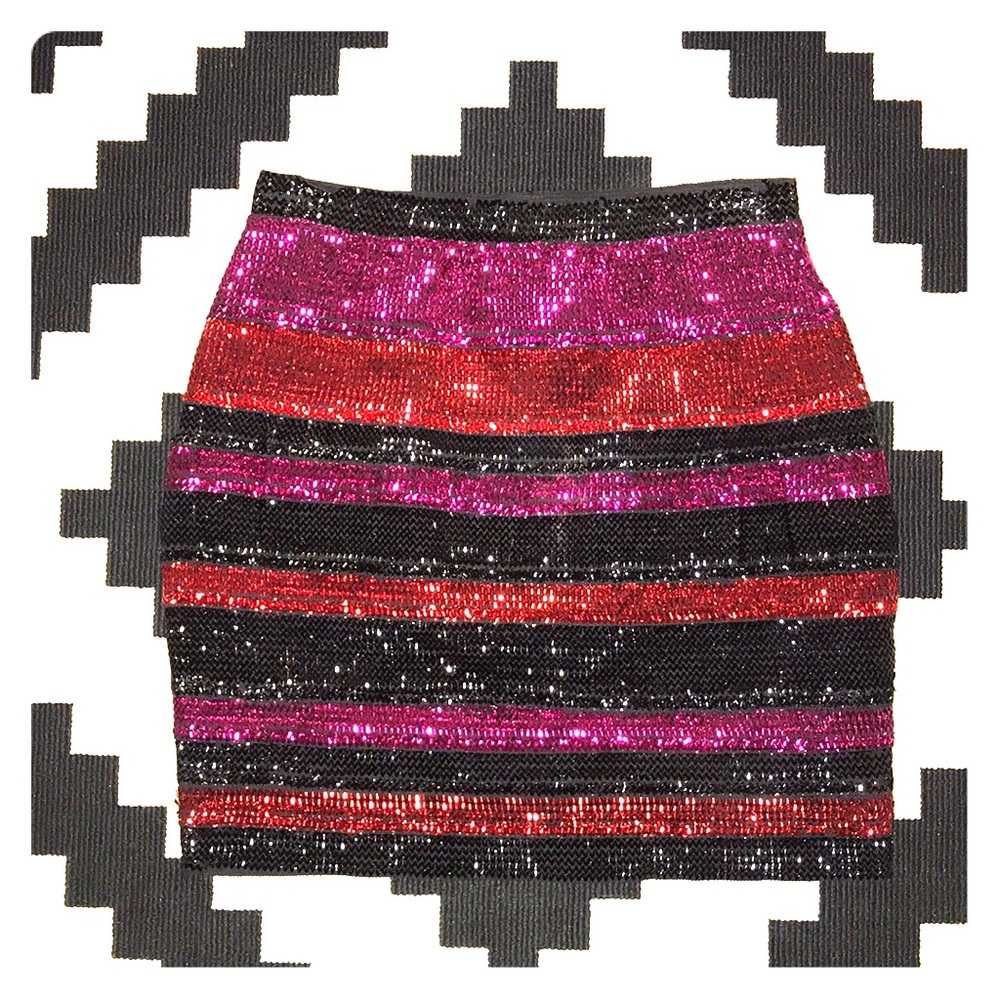 Metallic Bandeau Miniskirt